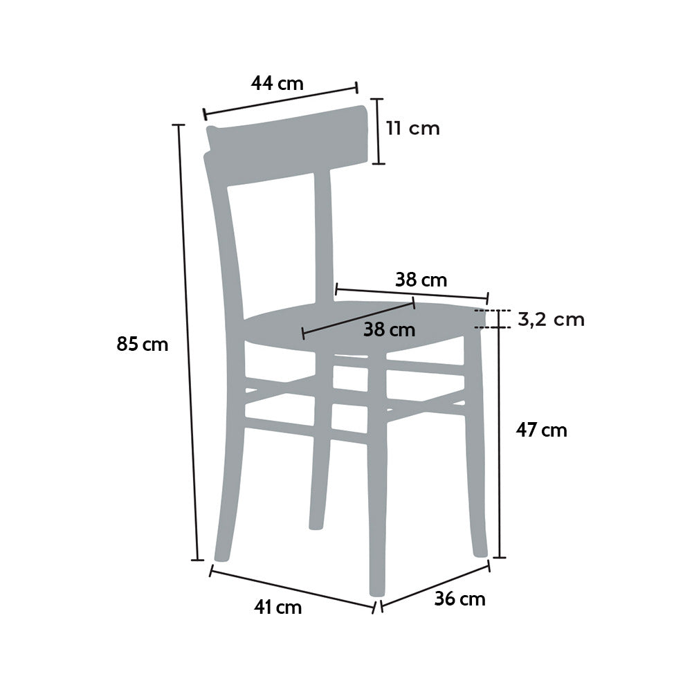 Sedia Milano Bistrot Legno